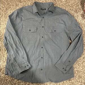 Express Blueish Grey  Button-Down Shirt